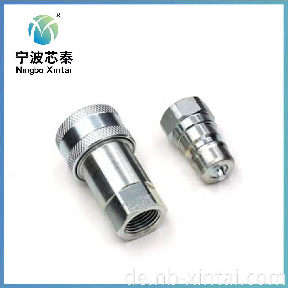 China OEM ODM Lieferant flacher Kegel Sitzverriegelung Jic männlicher Flare Face Seal Hydraulische Schnellfreisetzungskupplungen